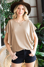 Load image into Gallery viewer, Round Neck Flutter Sleeve Top  (multiple color options)
