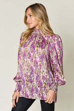 Load image into Gallery viewer, Printed Smocked Long Sleeve Blouse
