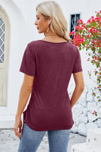 Load image into Gallery viewer, Ruched Square Neck Short Sleeve Top (multiple color options)
