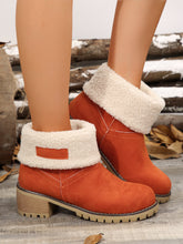 Load image into Gallery viewer, Thermal Fuzzy Block Heel Boots (multiple color options)
