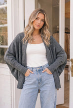 Load image into Gallery viewer, Welcome Home Gray Wrap Cardigan
