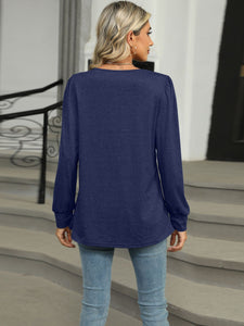 Round Neck Long Sleeve Top (multiple color options)