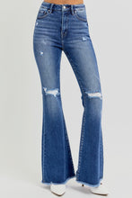 Load image into Gallery viewer, RISEN High Rise Distressed Raw Hem Flare Jeans
