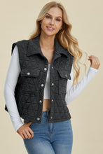 Load image into Gallery viewer, Pocketed Texture Snap Down Vest (multiple color options)
