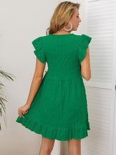 Load image into Gallery viewer, Ruffled Cap Sleeve Mini Dress
