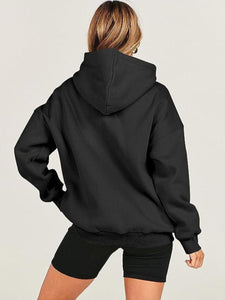 Dropped Shoulder Long Sleeve Hoodie (multiple color options)