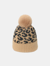 Load image into Gallery viewer, Leopard Hat with Pompom (multiple color options)
