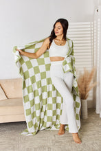 Load image into Gallery viewer, Checkered Decorative Throw Blanket (multiple color options)
