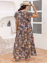 Load image into Gallery viewer, Ruffled Printed Cap Sleeve Dress (2 color options)
