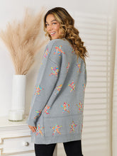 Load image into Gallery viewer, Star Pattern Open Front Cardigan with Pockets (multiple color options)
