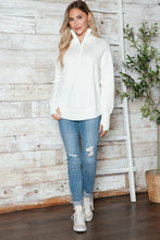 Load image into Gallery viewer, Half Zip Long Sleeve Knit Top
