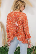 Load image into Gallery viewer, Floral Ruffle Detail Top
