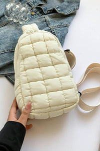 Quilted Nylon Crossbody  Bag  (multiple color options)