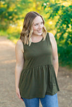 Load image into Gallery viewer, Renee Ruffle Tank - Olive
