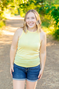 Tara Ribbed Tank - Yellow