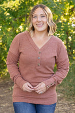 Load image into Gallery viewer, Brittney Button Sweater - Terra Cotta
