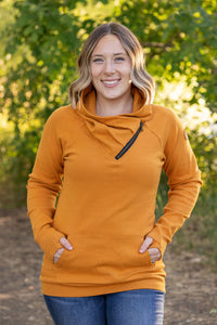 Classic Zoey Zip Cowl Sweatshirt - Camel