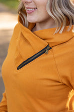 Load image into Gallery viewer, Classic Zoey Zip Cowl Sweatshirt - Camel
