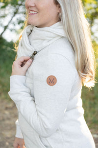 Quinn Zip Up Cowl Hoodie - Oatmeal