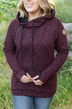 Load image into Gallery viewer, sawyer singlehood quilted burgundy omens hoodie
