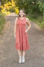 Load image into Gallery viewer, Bailey Dress - Rust Floral
