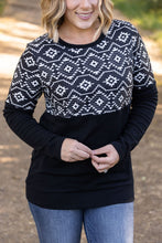 Load image into Gallery viewer, Natalie Pullover Top - Black Geometric
