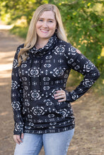 Load image into Gallery viewer, Soft Funnel Neck Top - Black Geometric
