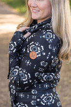 Load image into Gallery viewer, Soft Funnel Neck Top - Black Geometric
