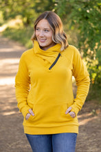 Load image into Gallery viewer, Classic Zoey Zip Cowl Sweatshirt - Mustard
