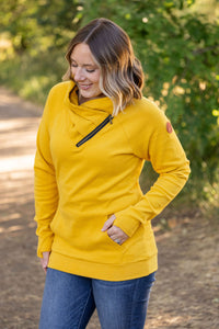 Classic Zoey Zip Cowl Sweatshirt - Mustard