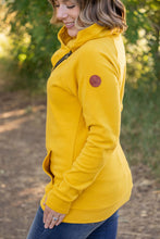 Load image into Gallery viewer, Classic Zoey Zip Cowl Sweatshirt - Mustard
