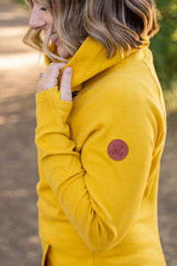 Classic Zoey Zip Cowl Sweatshirt - Mustard