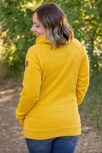 Load image into Gallery viewer, Classic Zoey Zip Cowl Sweatshirt - Mustard
