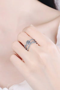 She Is Stunning 1 Carat Moissanite Crisscross Ring