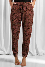 Load image into Gallery viewer, Leopard Drawstring Pocketed Pants (multiple color options)
