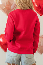 Load image into Gallery viewer, Valentine’s Day XOXO Round Neck Drop Shoulder Graphic Sweatshirt
