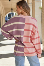 Load image into Gallery viewer, Striped Round Neck Long Sleeve Knit Top (multiple color options)
