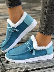 Fluff Round Toe Flat Slip-Ons (multiple color options)