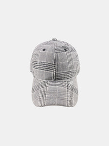 Plaid Adjustable Cotton Baseball Cap (multiple color options)