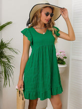 Load image into Gallery viewer, Ruffled Cap Sleeve Mini Dress
