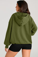 Load image into Gallery viewer, Pocketed Half Zip Long Sleeve Hoodie (multiple color options)
