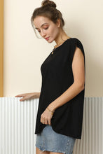 Load image into Gallery viewer, Round Neck Cap Sleeve T-Shirt

