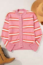 Load image into Gallery viewer, Striped Button Up Long Sleeve Cardigan
