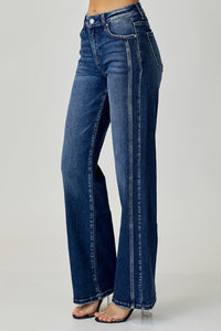 Mid Rise Straight Jeans by Risen