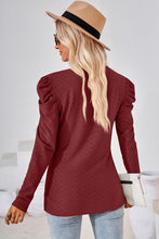 Load image into Gallery viewer, Round Neck Puff Sleeve Top (multiple color options)
