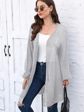 Load image into Gallery viewer, Cable-Knit Open Front Long Sleeve Cardigan (multiple color options)
