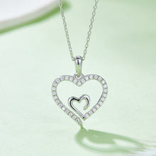 Load image into Gallery viewer, Moissanite 925 Sterling Silver Heart Pendant Necklace (multiple color options)
