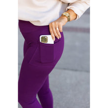 Load image into Gallery viewer, The Kinsley Purple Full Length Leggings - Luxe by Julia Rose®
