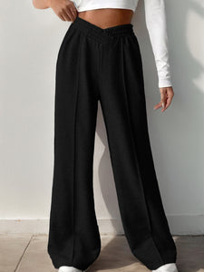 Elastic Waist Wide Leg Pants (multiple color options)