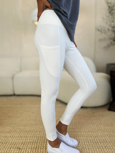 Wide Waistband Sports Leggings (multiple color options)